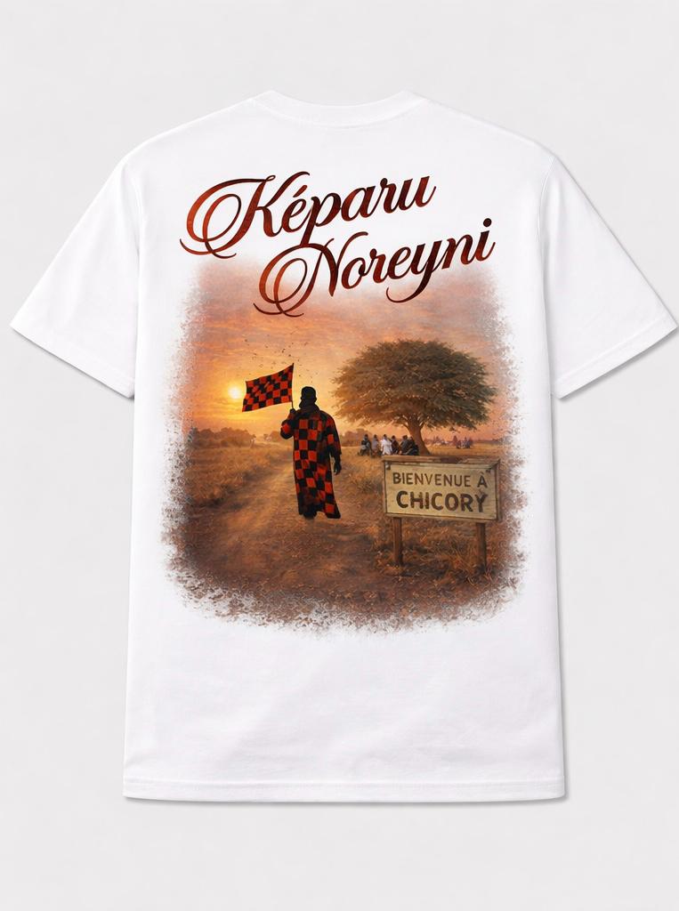 T-Shirt Blanc Képaru Noreyni — Face arrière